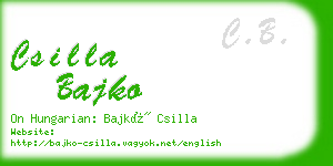 csilla bajko business card